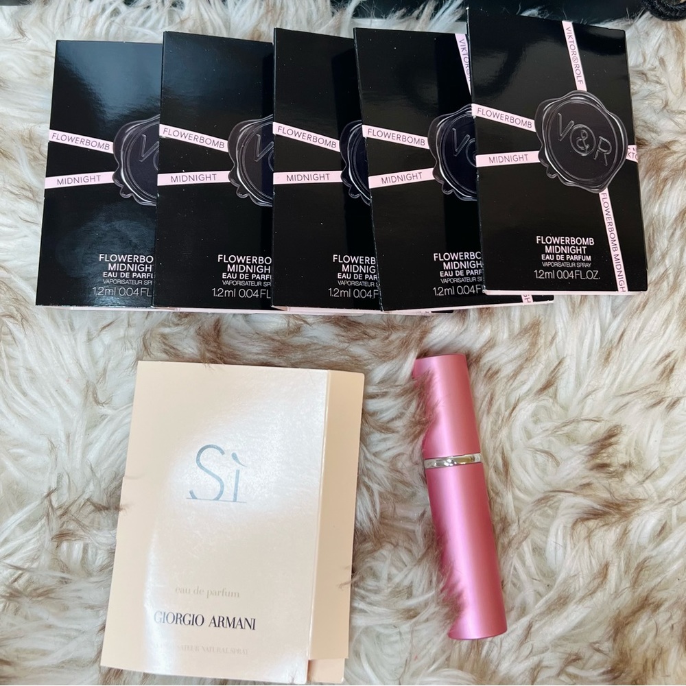 Flowerbomb Midnight EDP Sample Custom Set X Atomizer X Giorgio Armani Si EDP